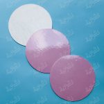 زیرکیکی دایره 2 رو سفید صورتی